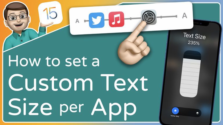 How to set a Custom Text Size per App