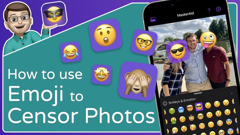 Easily Censor Photos with Emoji using MaskerAid